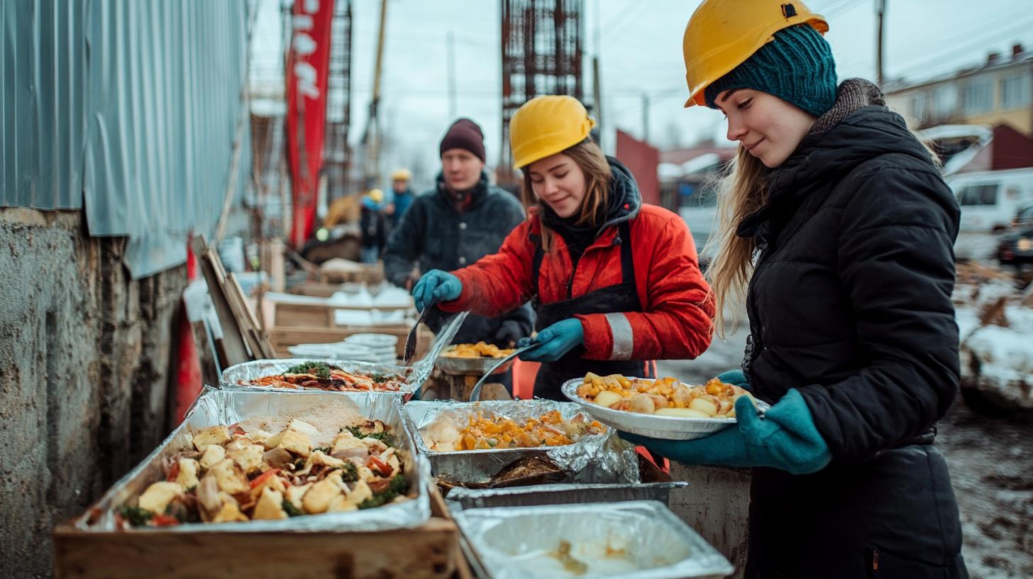 доставка обедов на стройплощадку