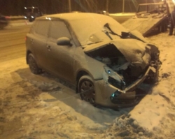 	На Московском водитель Chevrolet потерял управление и «собрал» три машины